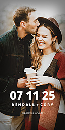 4x8 Greeting Card, Matte, Blank Envelope with Minimalist Full Photo Save the Date design