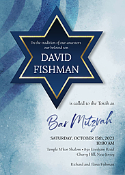 5x7 Greeting Card, Glossy, Blank Envelope with Blessed Boy design