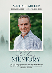 5x7 Greeting Card, Glossy, Blank Envelope with Memories of Love design