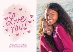 5x7 Greeting Card, Matte, Blank Envelope with Love You Lots design