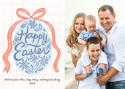 5x7 Greeting Card, Glossy, Blank Envelope with Ribbon Ege design