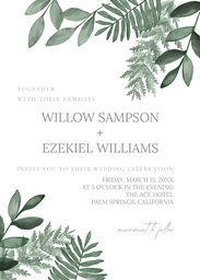 5x7 Greeting Card, Glossy, Blank Envelope with Lovely Botanical design