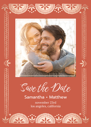 5x7 Cardstock, Blank Envelope with Unforgettable Union Save the Date design