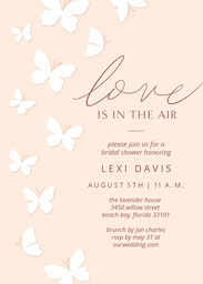 5x7 Greeting Card, Glossy, Blank Envelope with Love Is In The Air Bridal Shower design