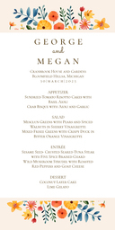 4x8 Greeting Card, Glossy, Blank Envelope with Colorful Wedding Menu design