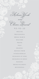 4x8 Greeting Card, Glossy, Blank Envelope with Classic Lace Program design