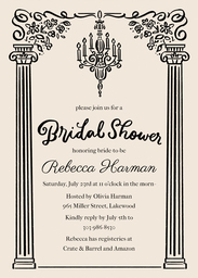 5x7 Greeting Card, Glossy, Blank Envelope with Fancy Affair design