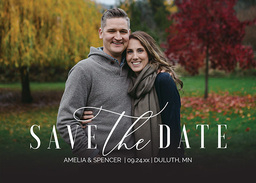 5x7 Greeting Card, Matte, Blank Envelope with Forever Always Save The Date design