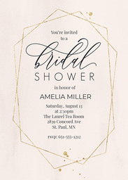 5x7 Greeting Card, Glossy, Blank Envelope with Forever Always Shower design