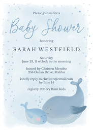 5x7 Greeting Card, Glossy, Blank Envelope with Ocean Baby Baby Shower design