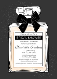 5x7 Greeting Card, Glossy, Blank Envelope with Perfume Bottle Shower design