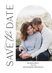 5x7 Greeting Card, Glossy, Blank Envelope with Upright Date design