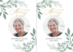 5x7 Greeting Card, Glossy, Blank Envelope with Always in our Heart design