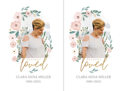 5x7 Greeting Card, Glossy, Blank Envelope with Bordered Botanicals design