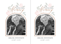 5x7 Greeting Card, Glossy, Blank Envelope with Gentle Blooms design