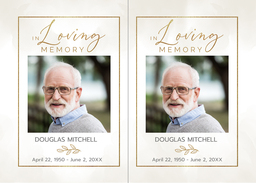 5x7 Greeting Card, Glossy, Blank Envelope with Loving Script design