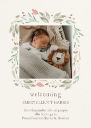 5x7 Greeting Card, Glossy, Blank Envelope with Call of The Wild Announcement design