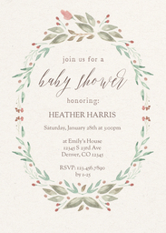 5x7 Greeting Card, Glossy, Blank Envelope with Call of The Wild Shower Invitation design