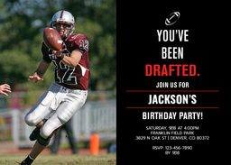 5x7 Greeting Card, Glossy, Blank Envelope with Football Legends design