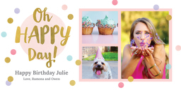 4x8 Greeting Card, Glossy, Blank Envelope with Lovely One design