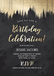 5x7 Greeting Card, Glossy, Blank Envelope with Night Life Invitation design