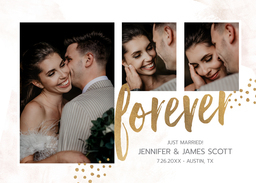 5x7 Greeting Card, Glossy, Blank Envelope with Old Fashioned Girl Announcement design