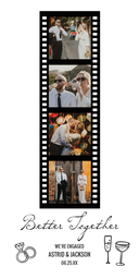 4x8 Greeting Card, Glossy, Blank Envelope with Our Love Story Engagement design