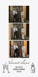 4x8 Greeting Card, Glossy, Blank Envelope with Our Love Story Save the Date design