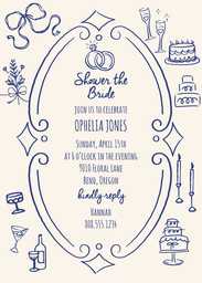 5x7 Cardstock, Blank Envelope with Scribbled Wedding Notes Shower Invite design