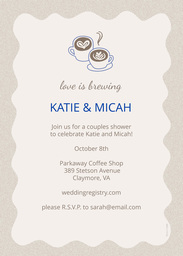 5x7 Greeting Card, Glossy, Blank Envelope with Love is Brewing design