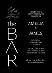 5x7 Greeting Card, Glossy, Blank Envelope with Stock the Bar design