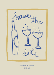 5x7 Greeting Card, Glossy, Blank Envelope with L' Art Bleu design