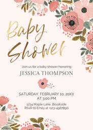 5x7 Greeting Card, Glossy, Blank Envelope with Blossom & Bloom design