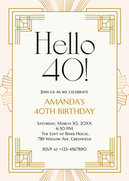 5x7 Greeting Card, Glossy, Blank Envelope with Decades of Joy design