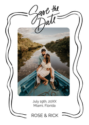 5x7 Greeting Card, Glossy, Blank Envelope with Forever Starts Here design