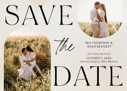 5x7 Greeting Card, Matte, Blank Envelope with Modern Couple design