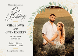 5x7 Greeting Card, Glossy, Blank Envelope with Timeless Love design