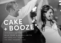 5x7 Greeting Card, Matte, Blank Envelope with Modern Photo Wedding Invitation design