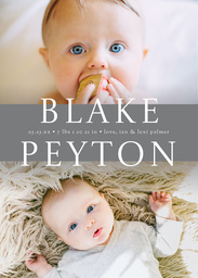 5x7 Greeting Card, Glossy, Blank Envelope with My Name Is design