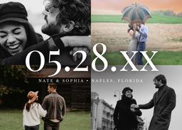 5x7 Greeting Card, Matte, Blank Envelope with Our Date Save the Date design