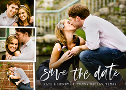 5x7 Greeting Card, Matte, Blank Envelope with Painted Save the Date design