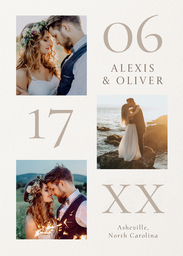 5x7 Greeting Card, Matte, Blank Envelope with The Big Date Save the Date design