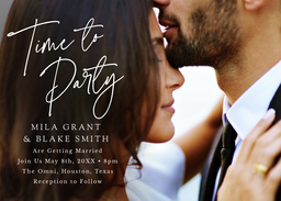 5x7 Greeting Card, Matte, Blank Envelope with Time to Party design