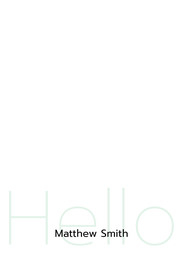 5x7 Greeting Card, Glossy, Blank Envelope with Hello design