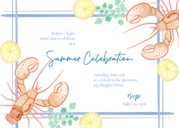 5x7 Greeting Card, Glossy, Blank Envelope with A Taste of Summer design