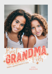 5x7 Greeting Card, Glossy, Blank Envelope with Best Ever Grandma design