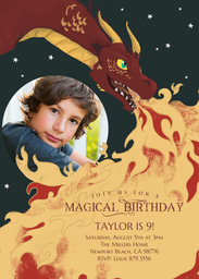 5x7 Greeting Card, Glossy, Blank Envelope with Dragon Quest design