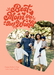 5x7 Cardstock, Blank Envelope with Far out Mom design