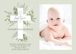 5x7 Greeting Card, Glossy, Blank Envelope with Heavenly Joy design