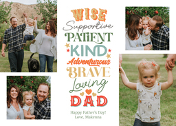 5x7 Greeting Card, Glossy, Blank Envelope with My Dad is design